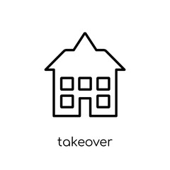 Takeover icon. Trendy modern flat linear vector Takeover icon on white background from thin line business collection