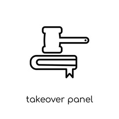 Takeover Panel icon. Trendy modern flat linear vector Takeover Panel icon on white background from thin line business collection
