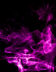 Purple smoke on black background
