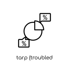 Tarp (troubled asset relief programme) icon. Trendy modern flat
