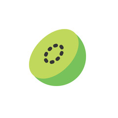 kiwi fruit icon vector flat style. fruit icon