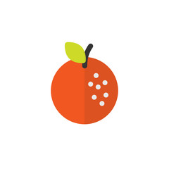 orange fruit icon vector flat style. fruit icon