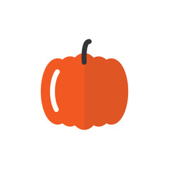 pumpkin icon vector flat style. fruit icon