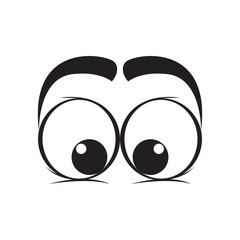 Isolated tender eyes cartoon. Vector illustration design