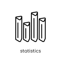 Statistics icon. Trendy modern flat linear vector Statistics icon on white background from thin line Business and analytics collection