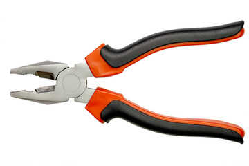 Obraz premium Otwarte szczypce na białym tle