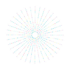 Colorful dashed random circles
