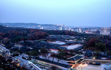 Changdeokgung palace in autumn at seoul south Korea 