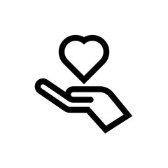 hand holding heart icon vector design. medicine icon