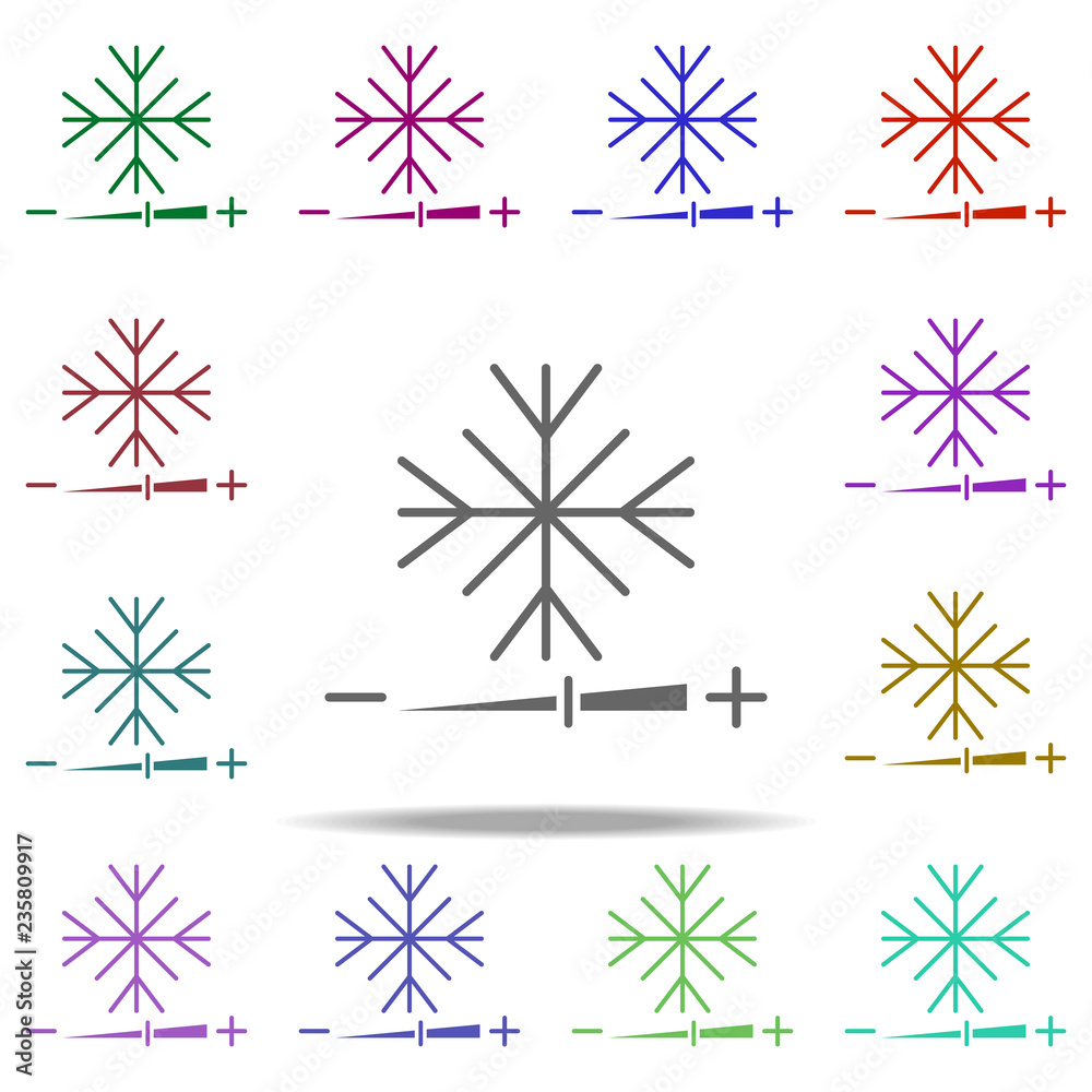 Poster auto temperature icon. elements of auto workshop in multi color style icons. simple icon for website