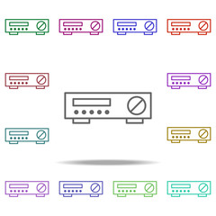 car audio icon. Elements of auto workshop in multi color style icons. Simple icon for websites, web design, mobile app, info graphics