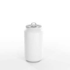 Soda can open the lid with droplet Mockup