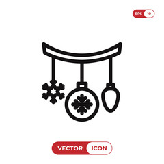 Baubles vector icon