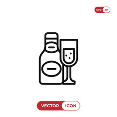 Champagne vector icon
