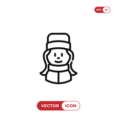 Girl vector icon