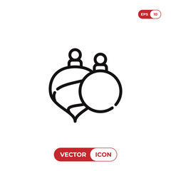Decoration bauble vector icon