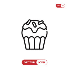 Muffin vector icon