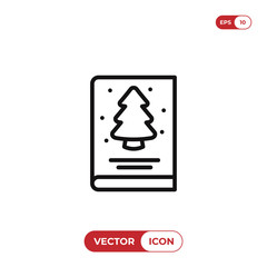 Christmas card vector icon
