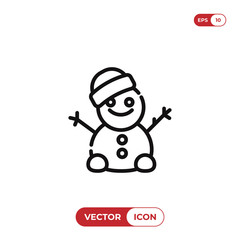 Snowman vector icon