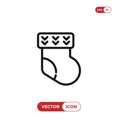 Sock vector icon