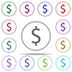dollar icon. Elements of finance in multi color style icons. Simple icon for websites, web design, mobile app, info graphics
