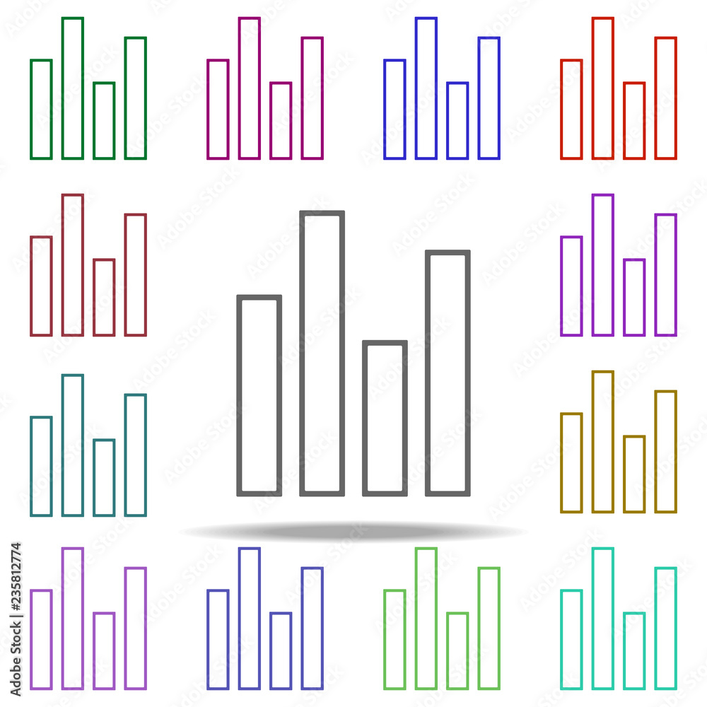 Poster statistics icon. elements of finance in multi color style icons. simple icon for websites, web desig