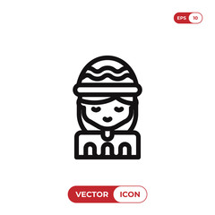 Girl vector icon