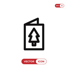 Christmas card vector icon