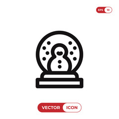 Snow globe vector icon