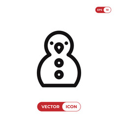 Snowman icon. Christmas symbol