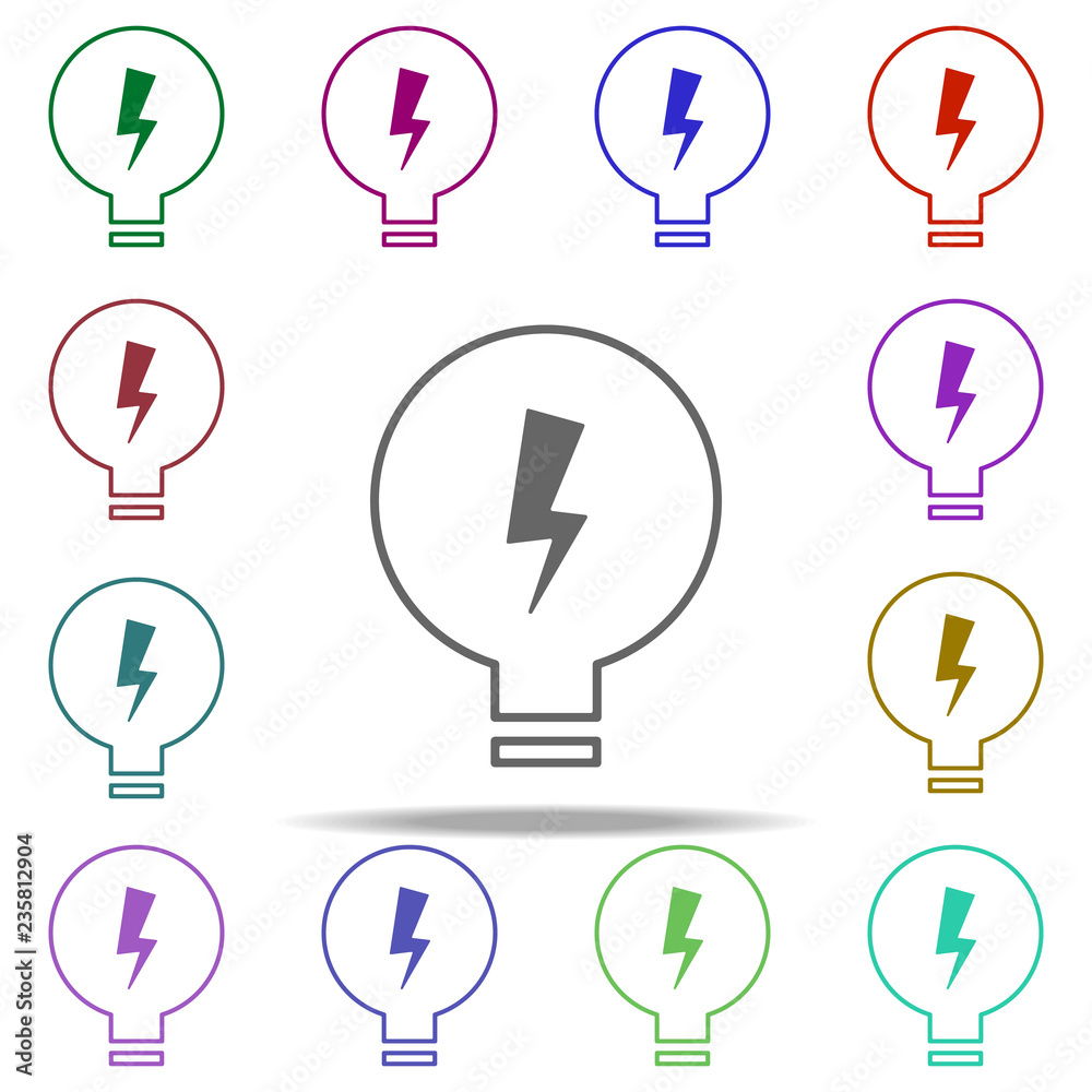 Poster lamp icon. elements of finance in multi color style icons. simple icon for websites, web design, mob