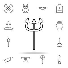 trident icon. halloween icons universal set for web and mobile