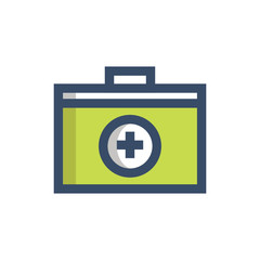 medical kit icon vector with fill outline style. medical icon