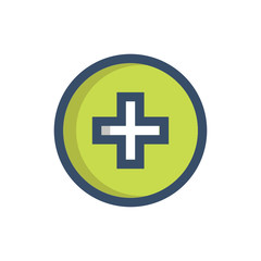 medical icon vector with fill outline style. medical icon