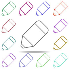 pencil icon. Elements of education in multi color style icons. Simple icon for websites, web design, mobile app, info graphics