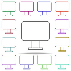 Fototapeta premium monitor icon. Elements of education in multi color style icons. Simple icon for websites, web design, mobile app, info graphics