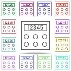 calculator icon. Elements of education in multi color style icons. Simple icon for websites, web design, mobile app, info graphics