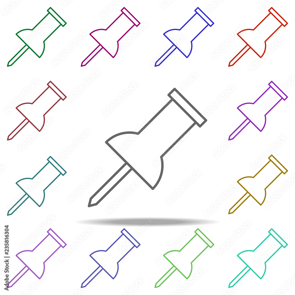Poster button icon. elements of education in multi color style icons. simple icon for websites, web design,
