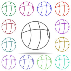 basketball icon. Elements of education in multi color style icons. Simple icon for websites, web design, mobile app, info graphics