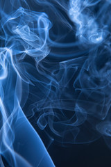 Fototapeta premium Abstract blue smoke swirls