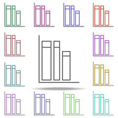 bookshelf icon. Elements of education in multi color style icons. Simple icon for websites, web design, mobile app, info graphics