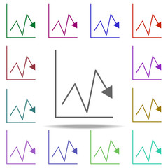 diagram icon. Elements of education in multi color style icons. Simple icon for websites, web design, mobile app, info graphics