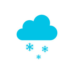 cloud and snow icon, weather icon vector