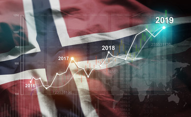 Growing Statistic Financial 2019 Against Norway Flag