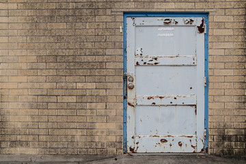 wall with door and door