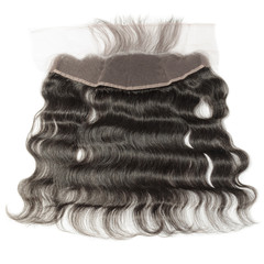 Body wavy black human hair weaves extensions lace frontal closure