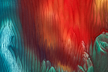 Hand drawn gouache painting. Abstract art background. Color texture