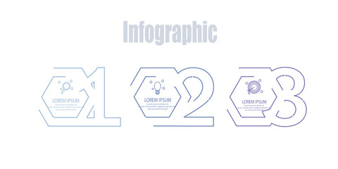 Simple hexagon infographic template element