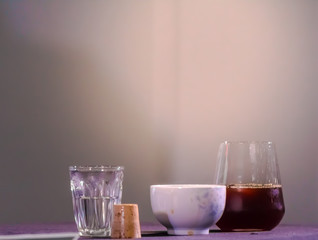 Showcase Syphon Coffee maker by syphonist./ Syphon Coffee or Vacuum Coffee is full immersion tasteful and this process show syphon coffee ready to drink.
