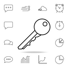 key icon. Detailed set of simple icons. Premium graphic design. One of the collection icons for websites, web design, mobile app